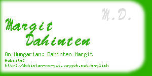 margit dahinten business card
